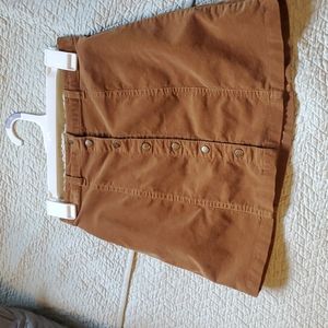Caramel button down skirt